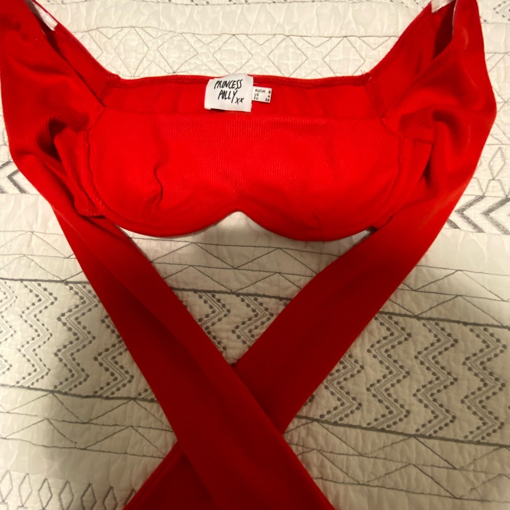 Red Princess Polly Crop Top